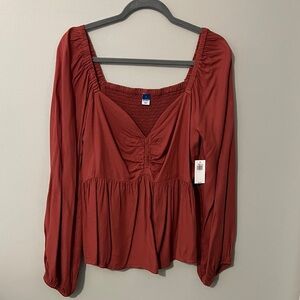 Old Navy Burnt Orange/pinkish Long Sleeve Top